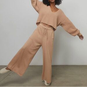 Lunya Cozy Cotton Silk Relaxed Pant - Tranquil Tan